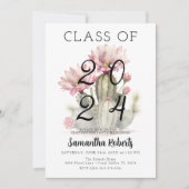 Wasserfarbenklasse des Fotos der Graduationspartei Einladung (Vorderseite)