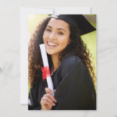 Wasserfarbenklasse des Fotos der Graduationspartei Einladung (Rückseite)