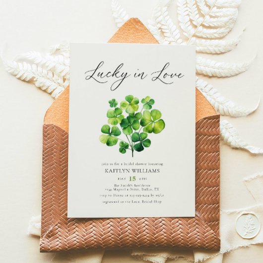 Wasserfarbenkleidung Lucky In Liebe Brautparty Einladung