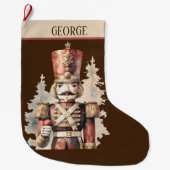 Wasserfarbenknussknacker hinzufügen großer weihnachtsstrumpf (Vorderseite)