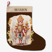 Wasserfarbenknussknacker hinzufügen großer weihnachtsstrumpf (Vorderseite)