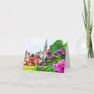 Wasserfarbenkoba, Irland Hydrangeas Danke Karte