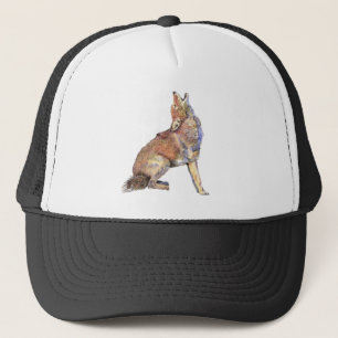 Wasserfarbenkojote, Tier, Natur Truckerkappe