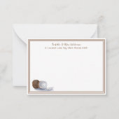 Wasserfarbenkokonuts Personalisiertes Geschirr Mitteilungskarte (Vorderseite)