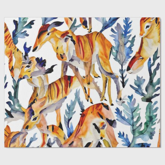 Wasserfarbenkollage Geschenkpapier (Flach)