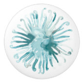 Wasserfarbenkoralle - Blau 2 Keramikknauf (Vorderseite)