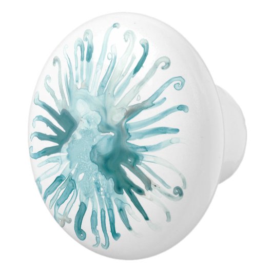 Wasserfarbenkoralle - Blau 2 Keramikknauf (Rechts)