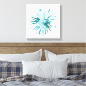 Wasserfarbenkoralle - Blau 2 Leinwanddruck (Insitu (Schlafzimmer))