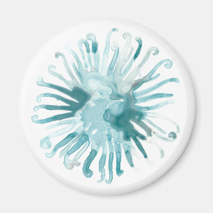 Wasserfarbenkoralle - Blau 2 Magnet