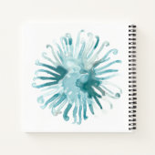 Wasserfarbenkoralle - Blau 2 Notizblock (Rückseite)