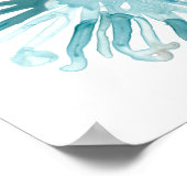 Wasserfarbenkoralle - Blau 2 Poster (Ecke)