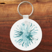 Wasserfarbenkoralle - Blau 2 Schlüsselanhänger (Vorderseite)