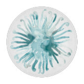 Wasserfarbenkoralle - Blau 2 Schneidebrett (Vorderseite)