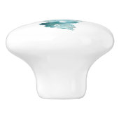 Wasserfarbenkoralle - Blau Keramikknauf (Seitenansicht)