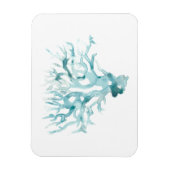 Wasserfarbenkoralle - Blau Magnet (Vertikal)