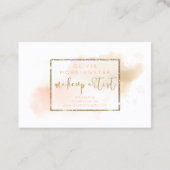 Wasserfarbenkoralle und Goldmakulum Visitenkarte (Rückseite)