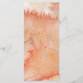 Wasserfarbenkorallenpfirsich für Nautical Wedding  Menükarte (Rückseite)