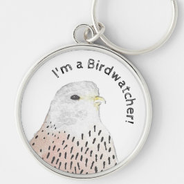 Wasserfarbenköstchen Ich bin Birdwatcher Schlüsselanhänger
