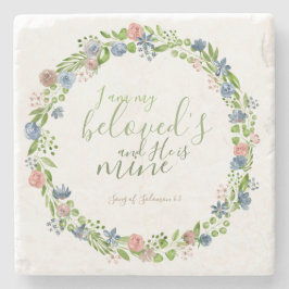 Wasserfarbenkraft - Eigenes inspirierendes Zitat Steinuntersetzer