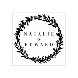 Wasserfarbenkranz erste Briefmarke Gummistempel