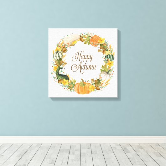 Wasserfarbenkranz Leinwanddruck (Insitu (Holzboden))