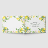 Wasserfarbenkranz Mittelmeer-Zitrus Hochzeit Gästebuch (Voll)