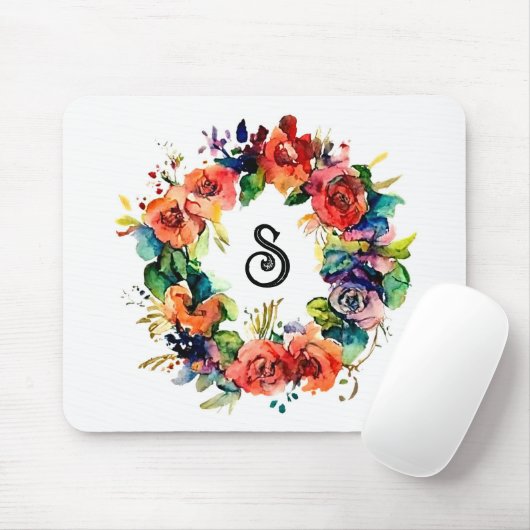 Wasserfarbenkranz Mousepad (Mit Mouse)