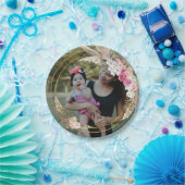 Wasserfarbenkranz, Personalisiertes Foto Pappteller (Party)