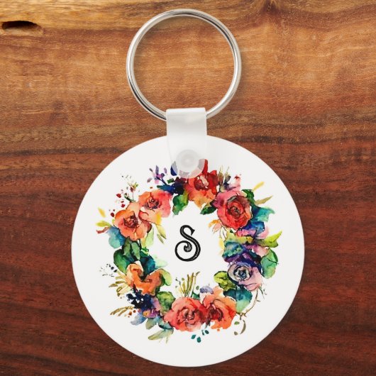Wasserfarbenkranz Schlüsselanhänger (Vorderseite)