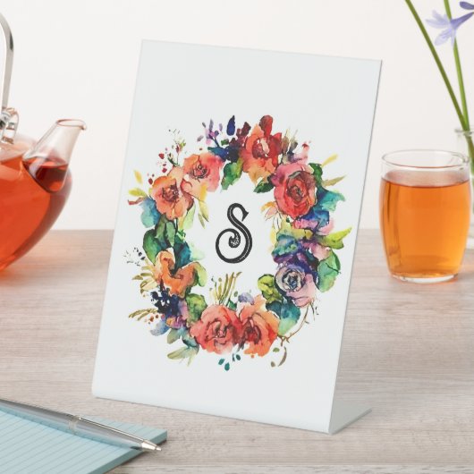 Wasserfarbenkranz Sockelschild (In Situ)