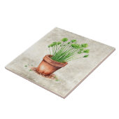 Wasserfarbenkräuter Rustikales Design Fliese (Seite)