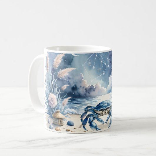 Wasserfarbenkrebs Kaffeetasse (Vorderseite Links)