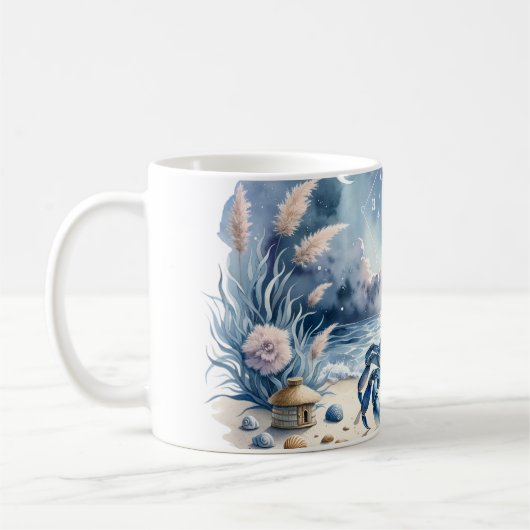 Wasserfarbenkrebs Kaffeetasse (Links)