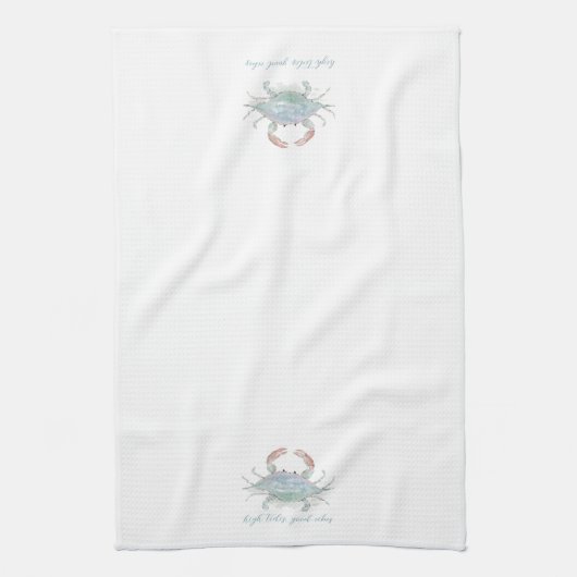 Wasserfarbenkrebse Geschirrtuch (Vertikal)