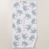 Wasserfarbenkrebse Strandtuch (Vorderseite)