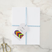 Wasserfarbenkreuzbalken Geschenkanhänger (Mit Garn)