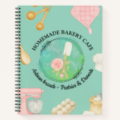 Wasserfarbenküche liefert Personalisiertes Rezept Notizblock (Vorderseite)