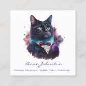 Wasserfarbenküche mit einem Anzug Quadratische Visitenkarte (Vorderseite)