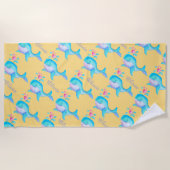 Wasserfarbenkunst des Sees, Muster und Sand genann Strandtuch (Vorderseite)