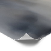 Wasserfarbenkunst in der Stadt Rainy Poster (Ecke)