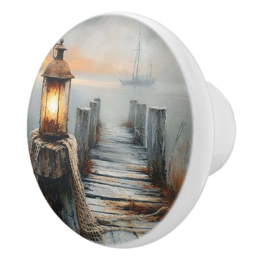 Wasserfarbenkunst Keramikknauf (Rechts)