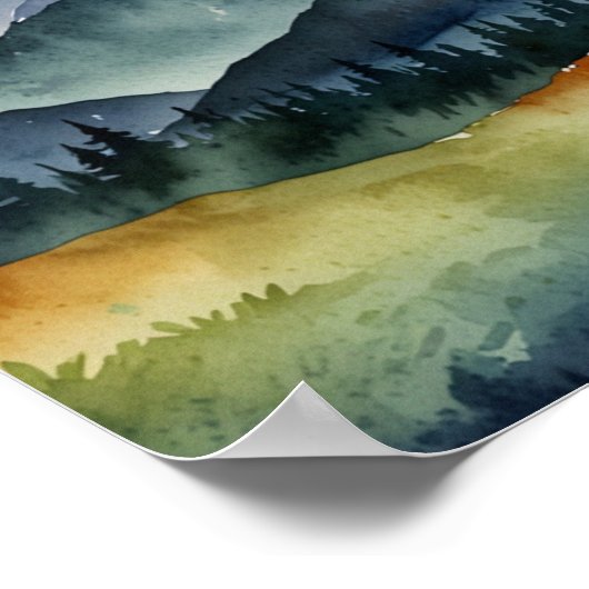 WASSERFARBENKUNST POSTER (Ecke)