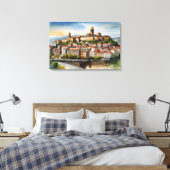 Wasserfarbenkunst Tiflis Leinwanddruck (Insitu (Schlafzimmer))