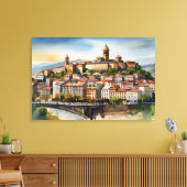 Wasserfarbenkunst Tiflis Leinwanddruck (Insitu (Wohnzimmer))
