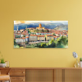 Wasserfarbenkunst Tiflis Leinwanddruck (Insitu (Wohnzimmer))