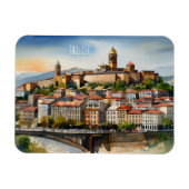 Wasserfarbenkunst Tiflis Magnet (Horizontal)