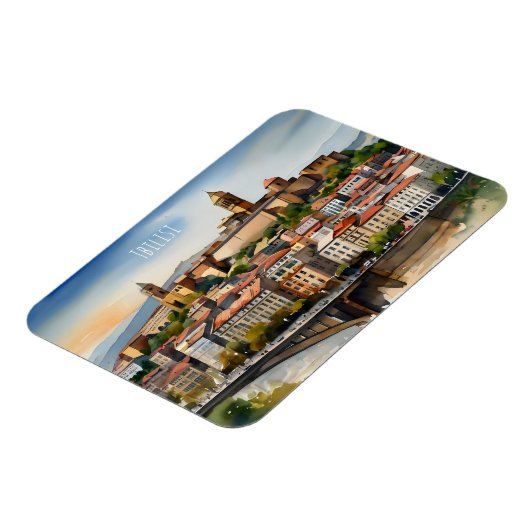 Wasserfarbenkunst Tiflis Magnet (Linke Seite)