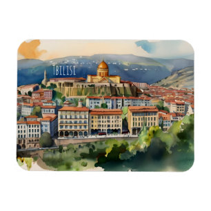 Wasserfarbenkunst Tiflis Magnet
