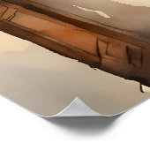 Wasserfarbenkunst Tiflis Poster (Ecke)