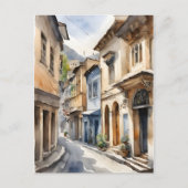 Wasserfarbenkunst Tiflis Postkarte (Vorderseite)